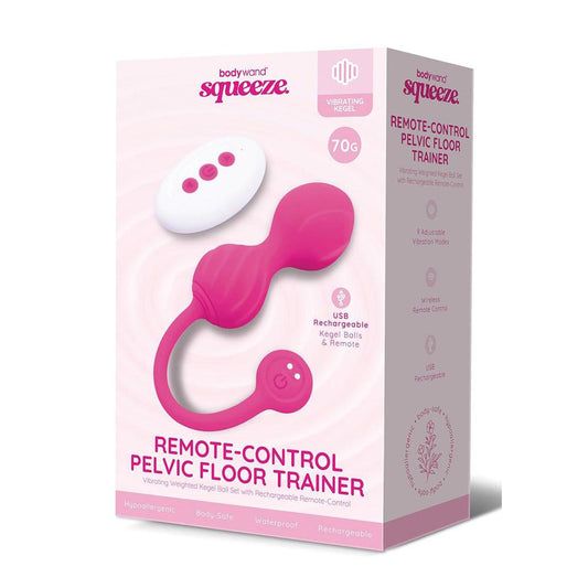 Bodywand Squeeze Remote Control Pelvic Floor Trainer Pink Usb Rechargeable Weighted Kegel Balls With Remote