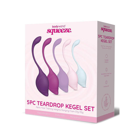 Bodywand Squeeze 5pc Teardrop Kegel Set Weighted Kegel Set 5 Piece Kit