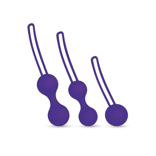 Bodywand Squeeze 3pc Kegel Training Set Purple Weighted Kegel Ball Set 3 Piece Kit