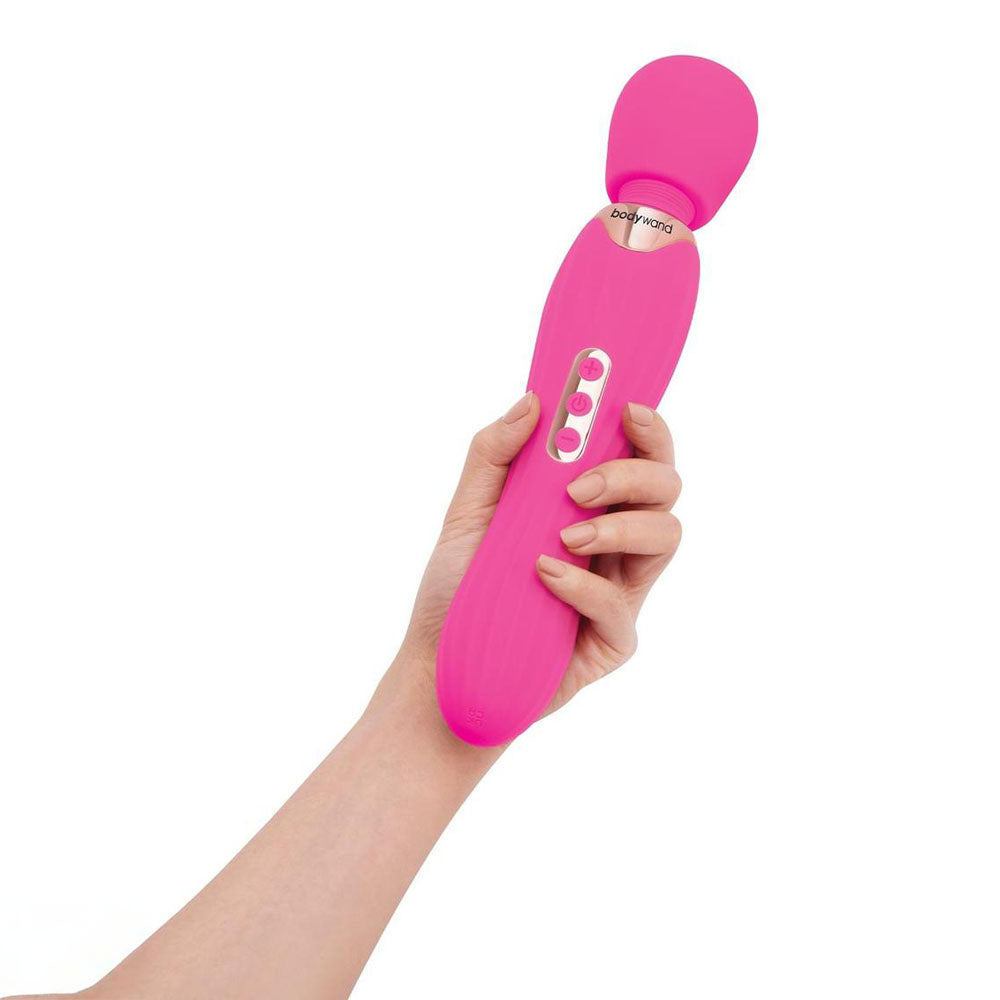 Bodywand Rumble Wand 12 Inch Hot Pink Hot Pink 30 Cm Usb Rechargeable Massage Wand