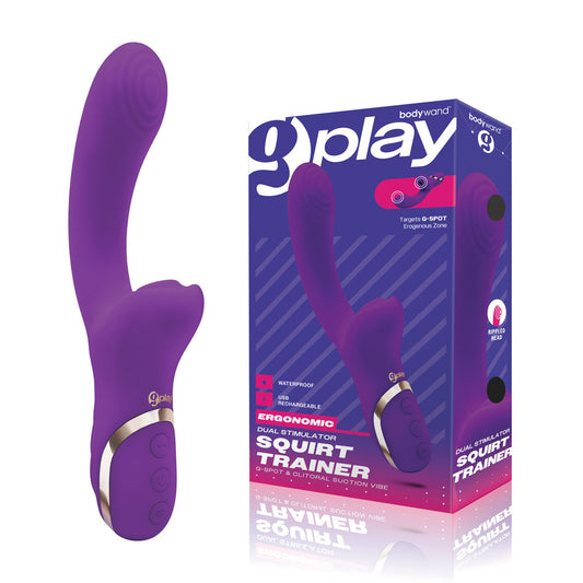 Bodywand G Play Dual Stimulator Squirt Trainer Purple 22 Cm Usb Rechargeable Rabbit Vibrator With Air Pulsation