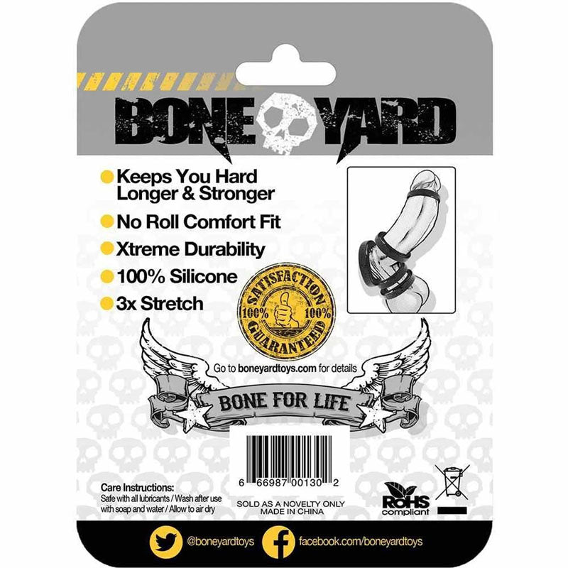 Boneyard Silicone Ring 30mm Black 30 Mm Cock Ring