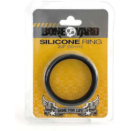 Boneyard Silicone Ring 50mm Black 50 Mm Cock Ring
