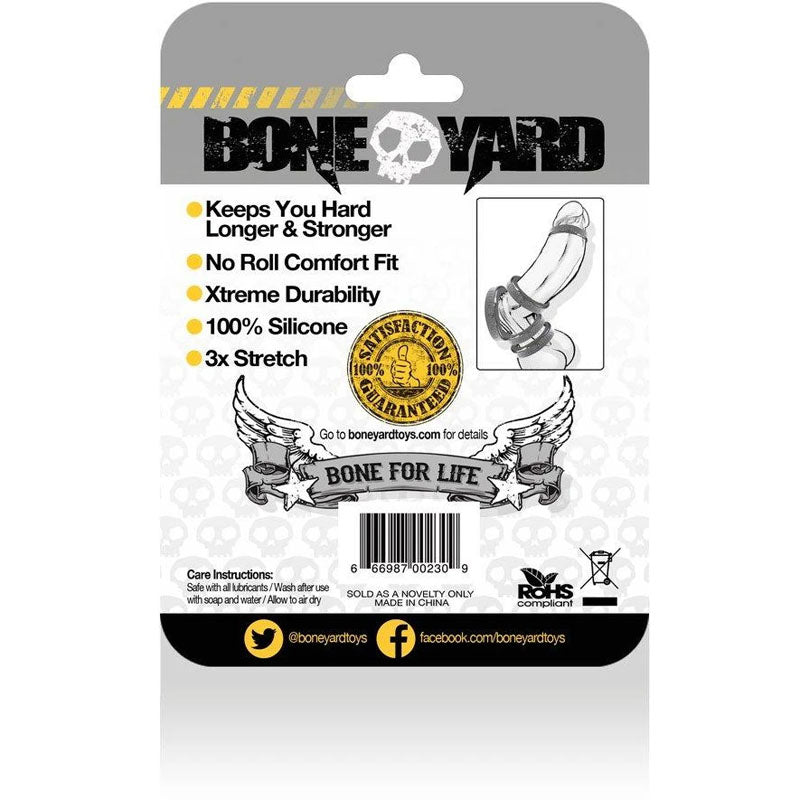 Boneyard Silicone Ring 50mm Black 50 Mm Cock Ring
