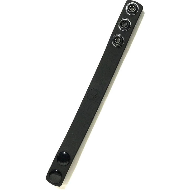 Boneyard Silicone Cock Strap Black Black 3 Snap Adjustable Cock Ring