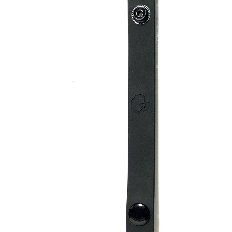 Boneyard Silicone Cock Strap Black Black 3 Snap Adjustable Cock Ring