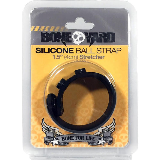 Boneyard Silicone Ball Strap Black Black 3 Snap 4 Cm Adjustable Ball Stretcher Ring