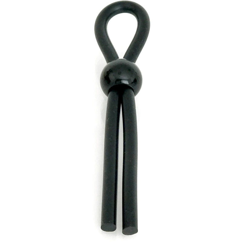 Boneyard Cock Leash Single Black Adjustable Cock Lasso Ring