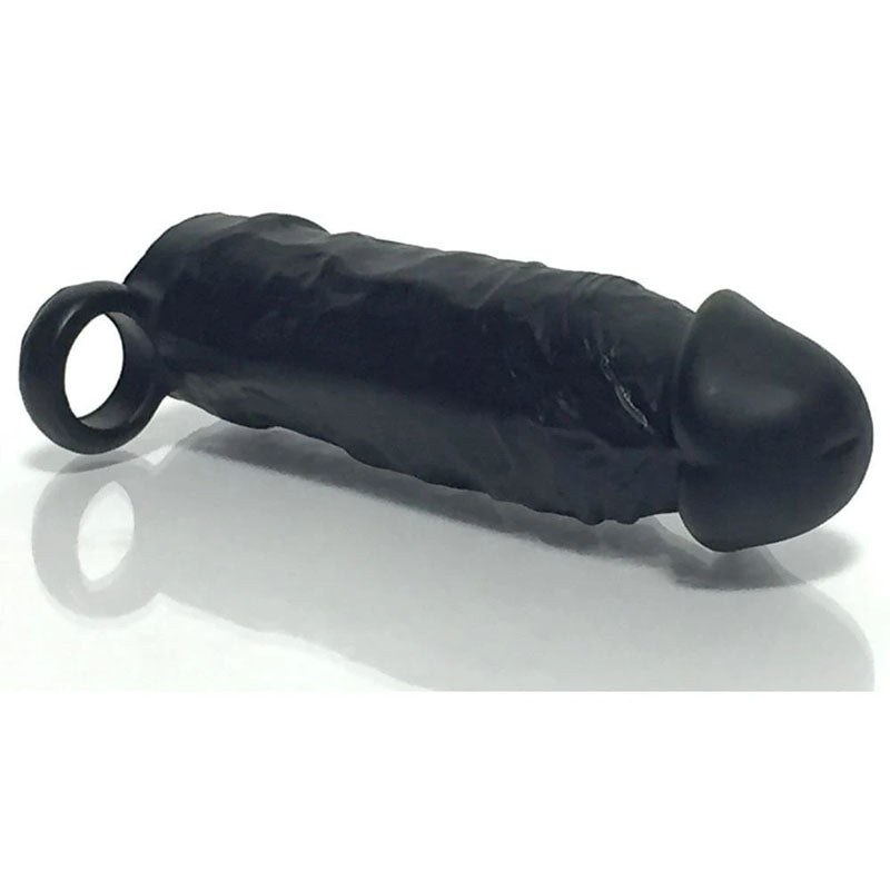 Boneyard Meaty Cock Extender Black Black Penis Extender Sleeve