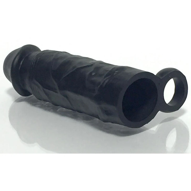 Boneyard Meaty Cock Extender Black Black Penis Extender Sleeve