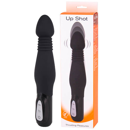 Up Shot Black 23 Cm Thrusting Anal Vibrator