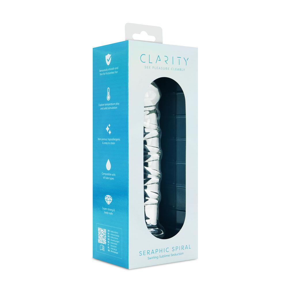Clarity Seraphic Spiral Clear 16 Cm Glass Dildo