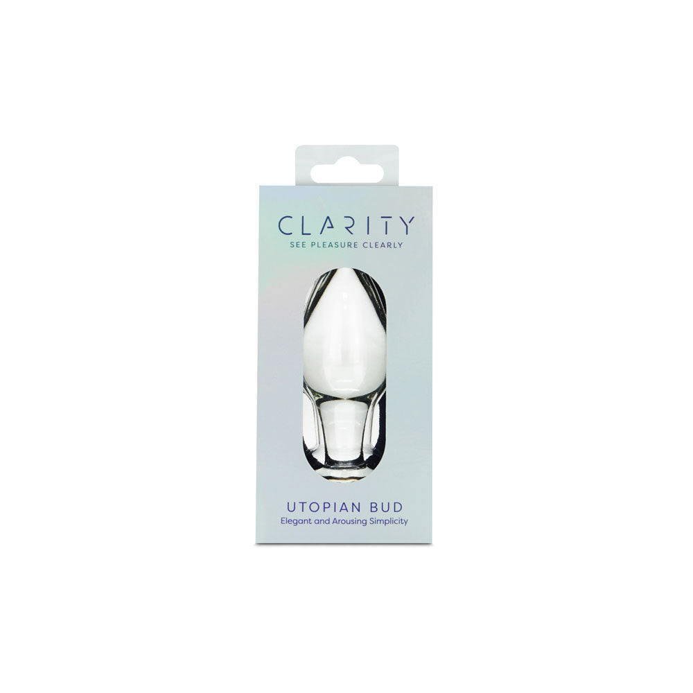 Clarity Utopian Bud Clear 8.9 Cm Glass Butt Plug