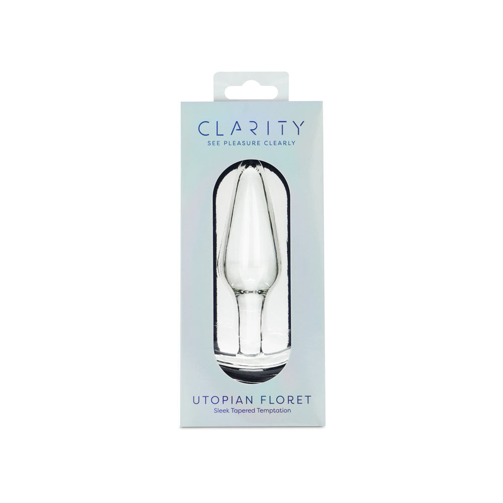 Clarity Utopian Floret Clear 11 Cm Glass Butt Plug