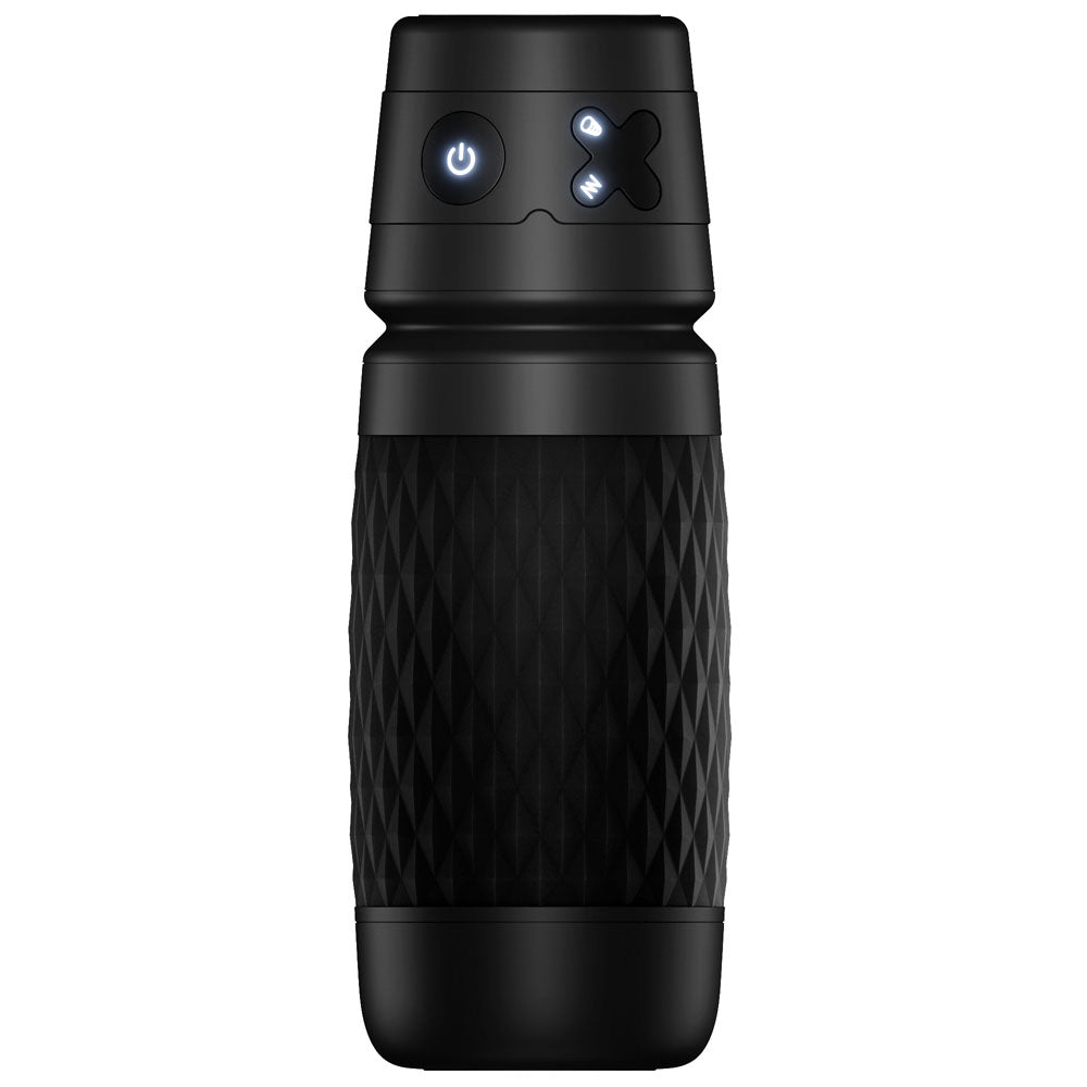 Cyber Skin The Warrior Black Usb Rechargeable Sucking & Vibrating Auto Masturbator
