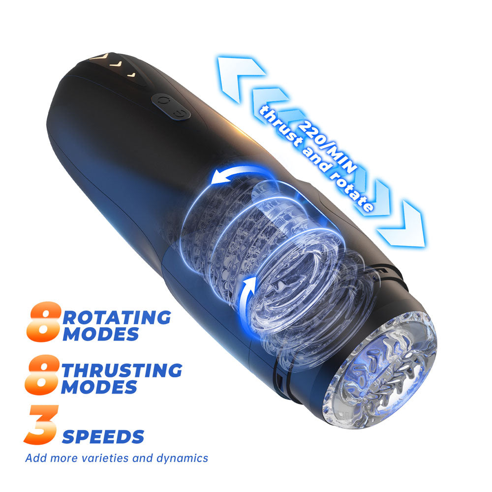Cyber Skin The Galaxy Voy Usb Rechargeable Thrusting & Rotating Auto Masturbator With Heater