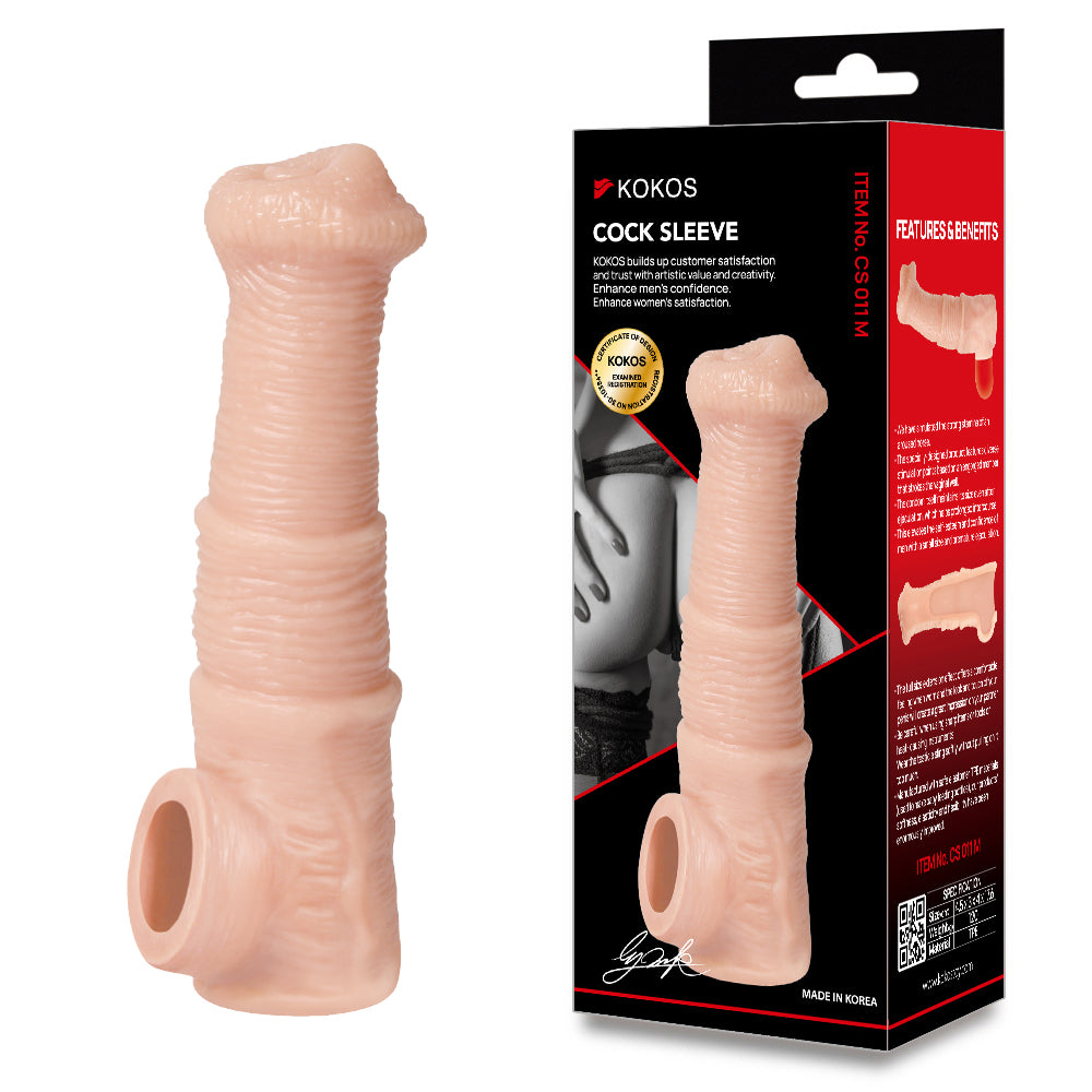Kokos Cock Sleeve 011 Flesh Penis Extension Sleeve Medium Size