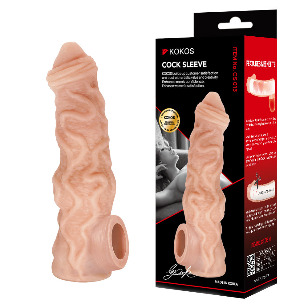 Kokos Cock Sleeve 013 Flesh Penis Extension Sleeve Large Size