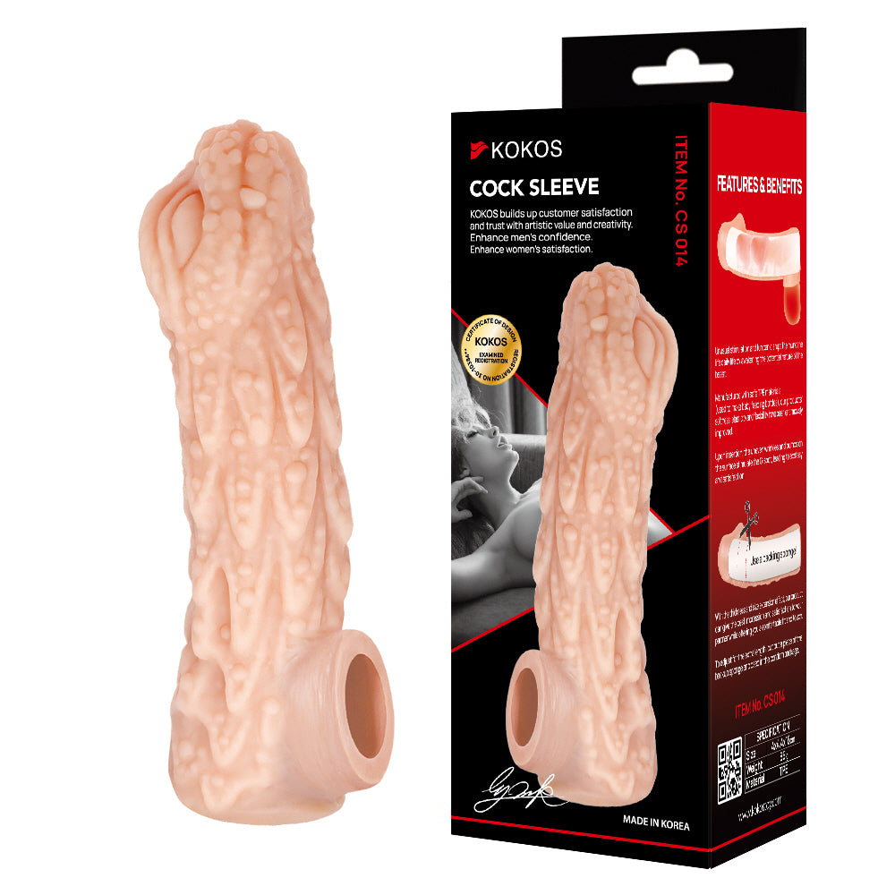 Kokos Cock Sleeve 014 Flesh Penis Extension Sleeve Large Size