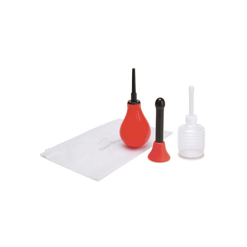 Clean Scene 5 Piece Anal Douche Set With Classic & Flared Tips 200 Ml Capacity With Free Travel Douche Included