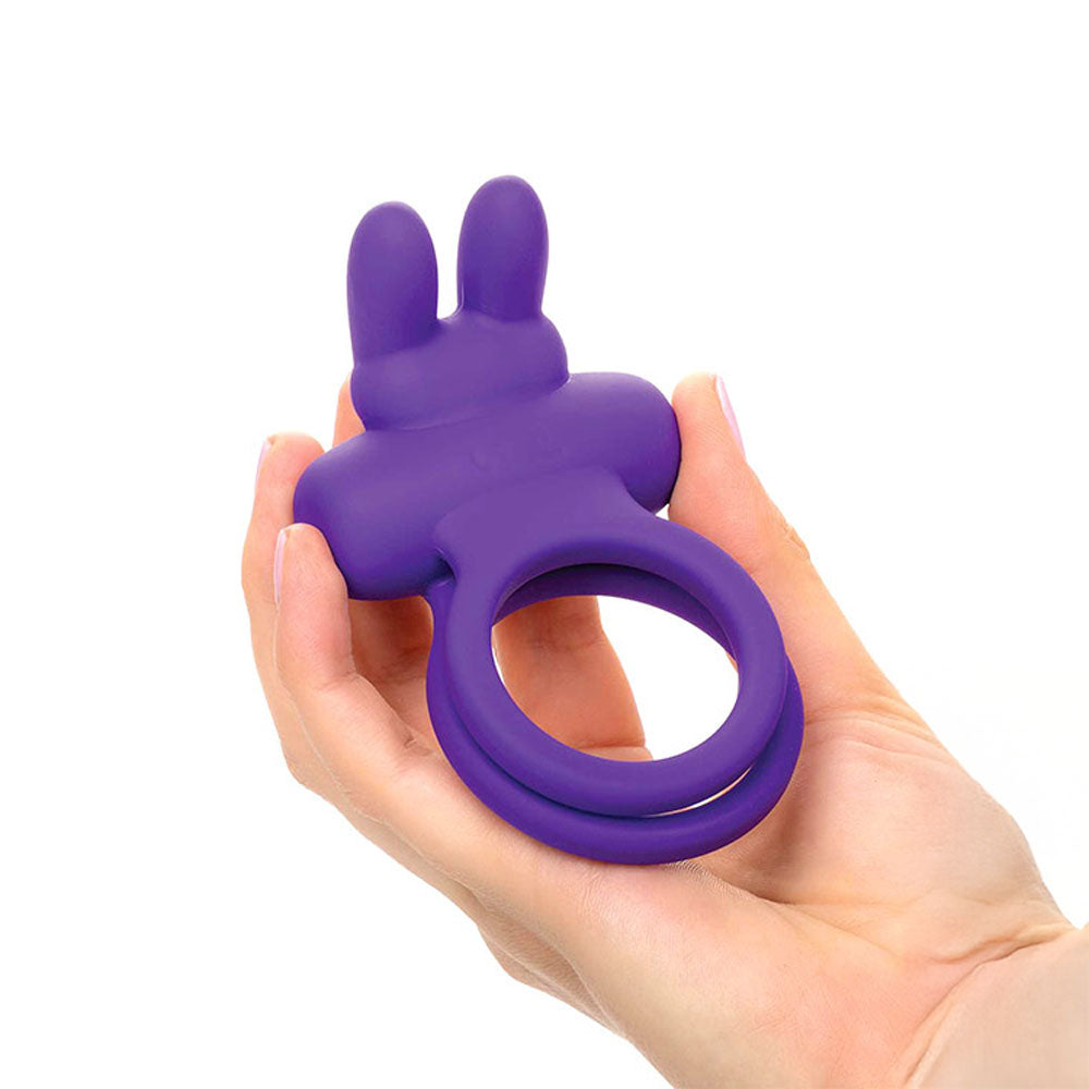 Adam & Eve Rockin' Rabbit Purple Usb Rechargeable Cock & Balls Ring