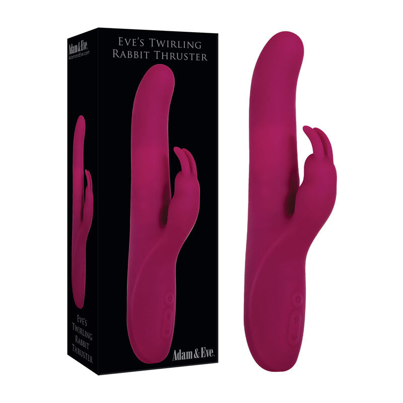 Adam & Eve Eve's Twirling Rabbit Thruster Purple 24.1 Cm Usb Rechargeable Thrusting Rabbit Vibrator