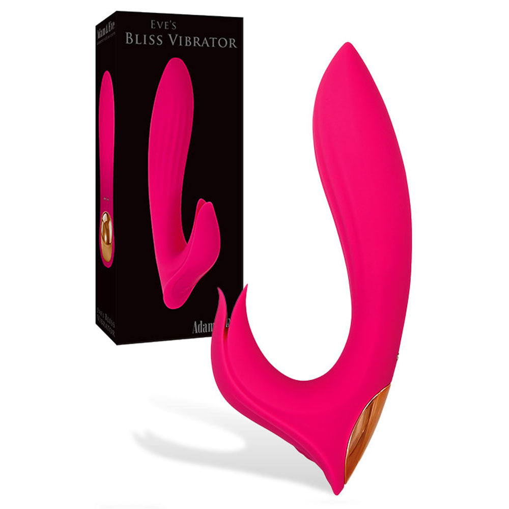 Adam & Eve Eves Bliss Vibrator Pink 17.8 Cm Usb Rechargeable Rabbit Vibrator