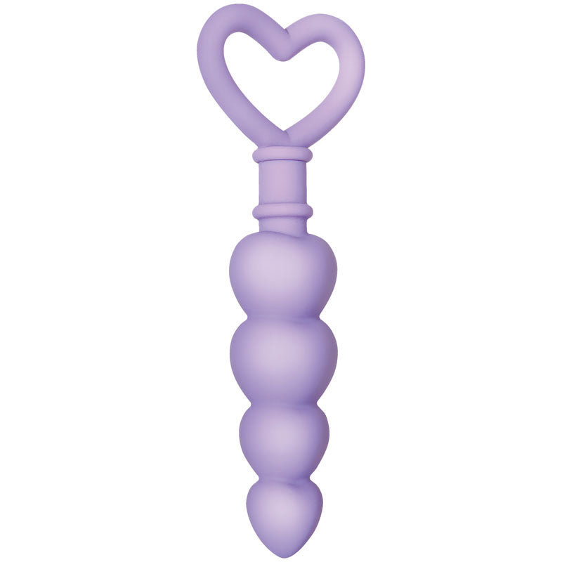 Evolved Sweet Treat Purple 11.5 Cm Beaded Butt Plug With Handle