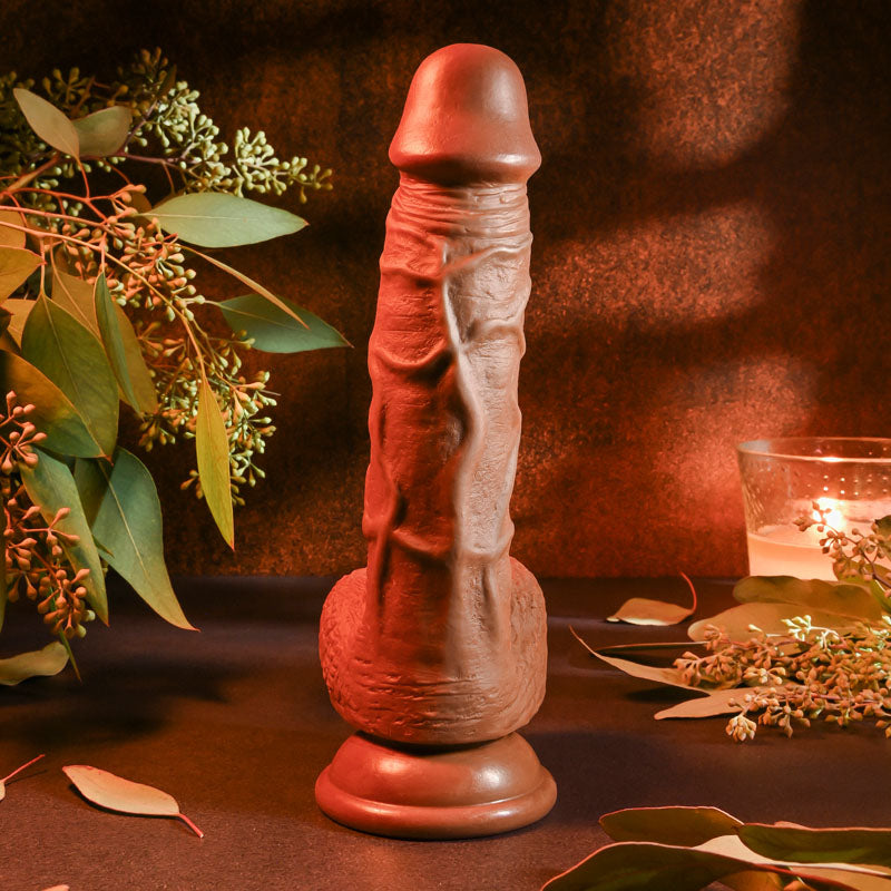 Evolved Realistic Dildo 8'' Dark Brown 21 Cm Dong
