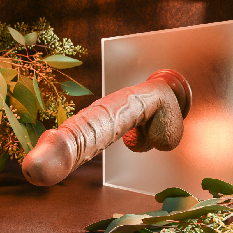 Evolved Realistic Dildo 8'' Dark Brown 21 Cm Dong
