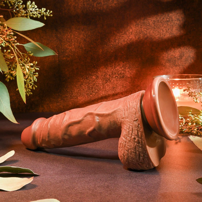 Evolved Realistic Dildo 8'' Dark Brown 21 Cm Dong