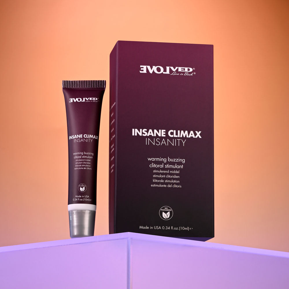 Evolved Insane Climax Insanity Warming Buzzing Clitoral Stimulation Gel 10 Ml