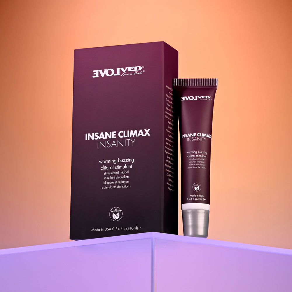 Evolved Insane Climax Insanity Warming Buzzing Clitoral Stimulation Gel 10 Ml