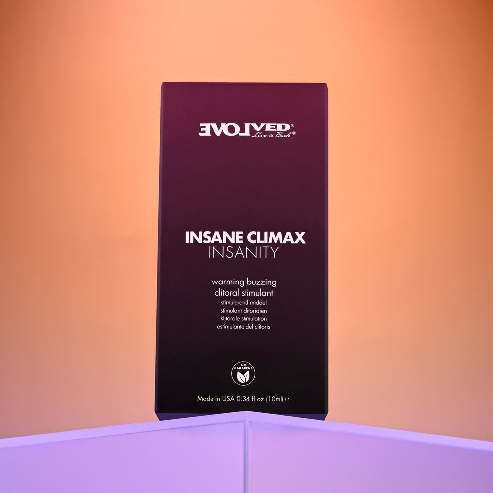 Evolved Insane Climax Insanity Warming Buzzing Clitoral Stimulation Gel 10 Ml