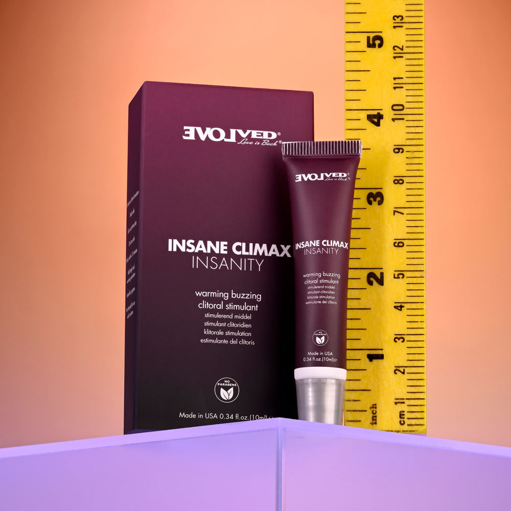 Evolved Insane Climax Insanity Warming Buzzing Clitoral Stimulation Gel 10 Ml