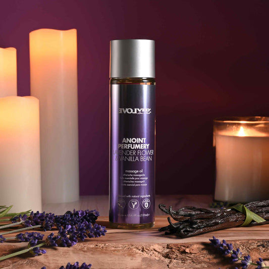 Evolved Anoint Perfumery Lavender Flower & Vanilla Bean Lavender Flower & Vanilla Bean Massage Oil 120 Ml Bottle