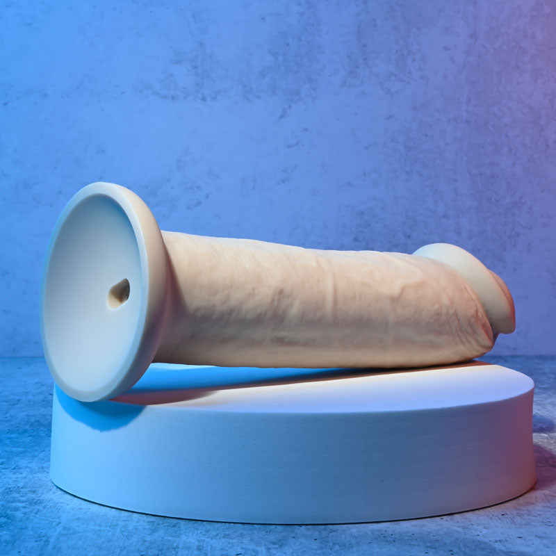 Evolved 7'' Girthy Vibrating Dong Light Flesh 17.8 Cm Usb Rechargeable Vibrating Dong