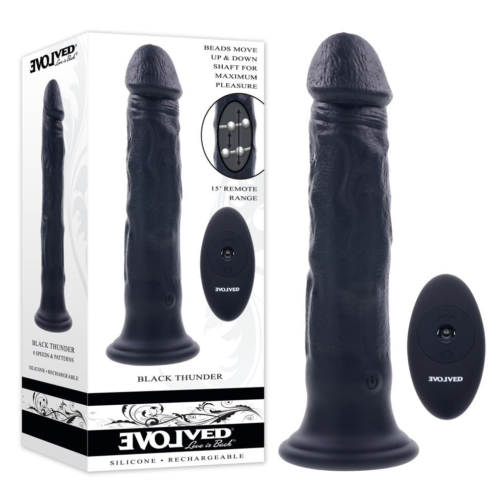 Evolved Black Thunder Black 25 Cm Usb Rechargeable Vibrator