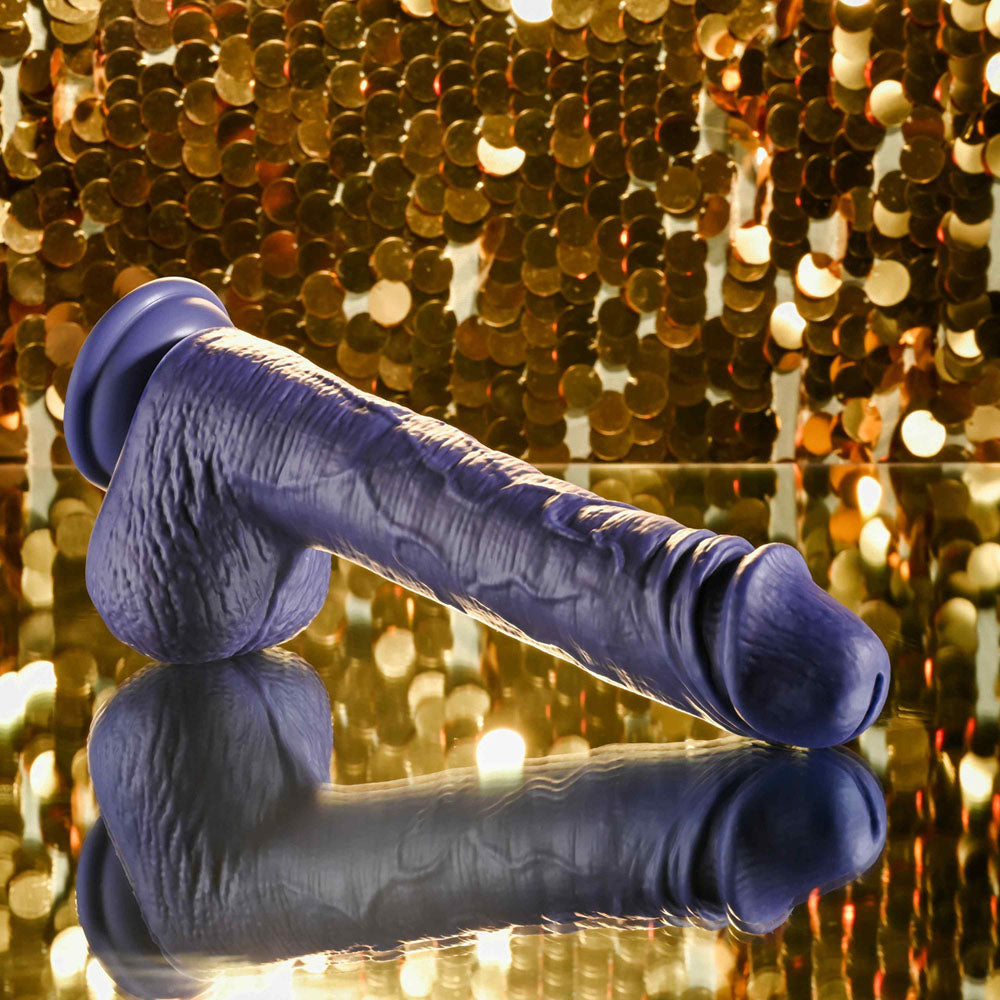 Evolved Pleasure Rider Blue 22.2 Cm Usb Rechargeable Vibrating & Thrusting Dong With Remote