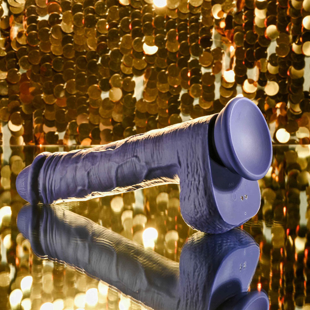 Evolved Pleasure Rider Blue 22.2 Cm Usb Rechargeable Vibrating & Thrusting Dong With Remote