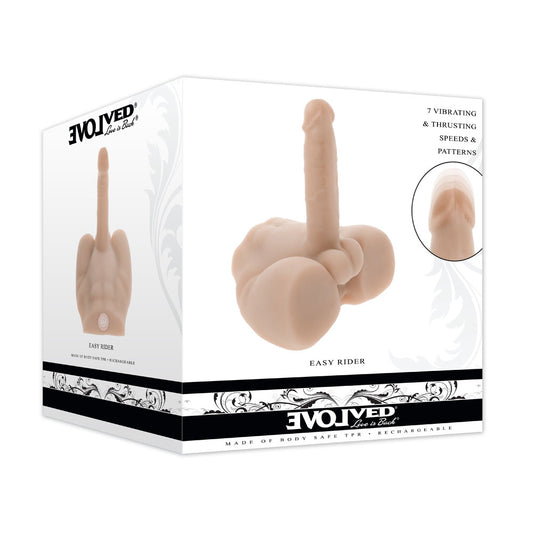 Evolved Easy Rider Light Flesh Usb Rechargeable Male Torso With Vibrating 17.8 Cm Penis