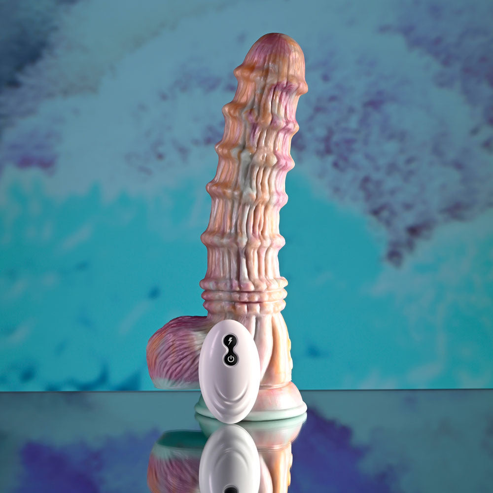 Evolved Fantasy Multicoloured 27.6 Cm Usb Rechargeable Vibrating Fantasy Dildo With Remote