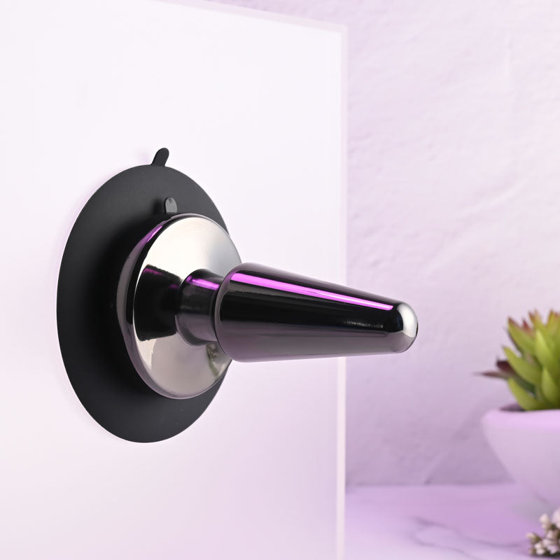 Evolved Beginner Metal Plug Black Chrome 11.2 Cm Usb Rechargeable Vibrating Butt Plug