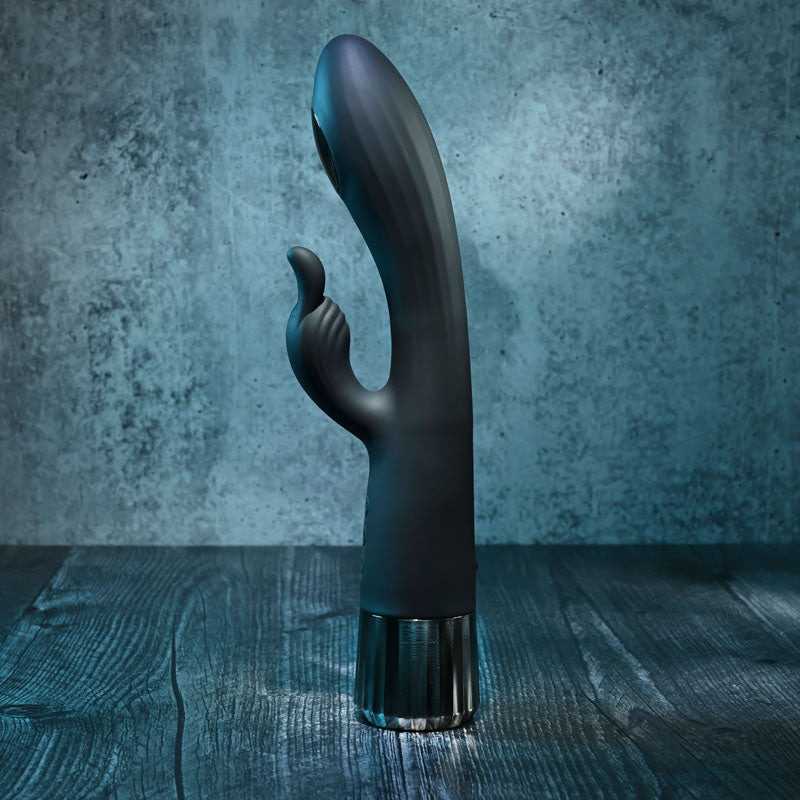 Evolved Heat Up & Chill Black 24.1 Cm Usb Rechargeable Heating & Cooling Rabbit Vibrator