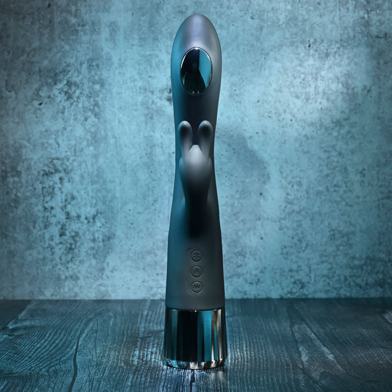 Evolved Heat Up & Chill Black 24.1 Cm Usb Rechargeable Heating & Cooling Rabbit Vibrator
