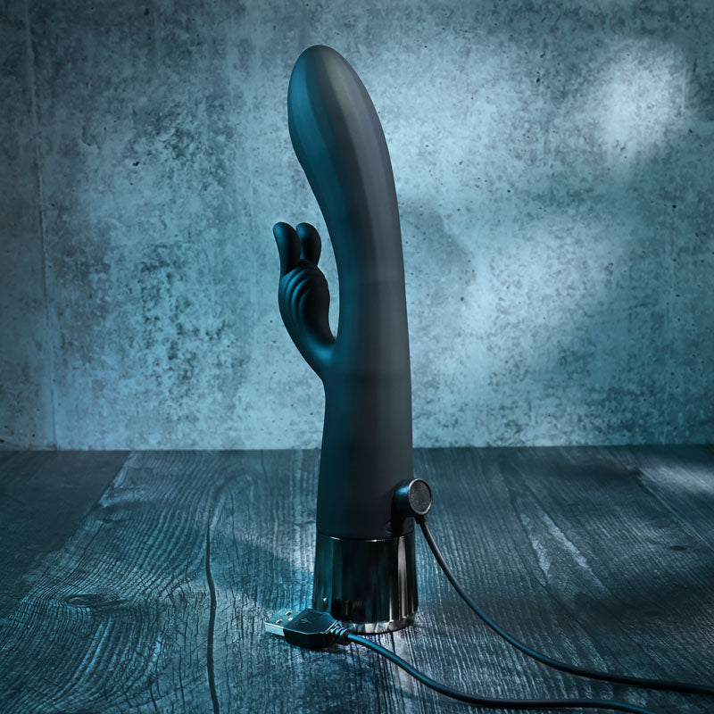 Evolved Heat Up & Chill Black 24.1 Cm Usb Rechargeable Heating & Cooling Rabbit Vibrator