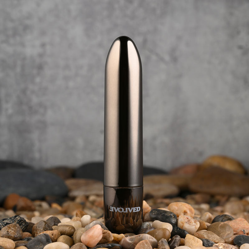Evolved Real Simple Black Chrome 10 Cm Usb Rechargeable Bullet