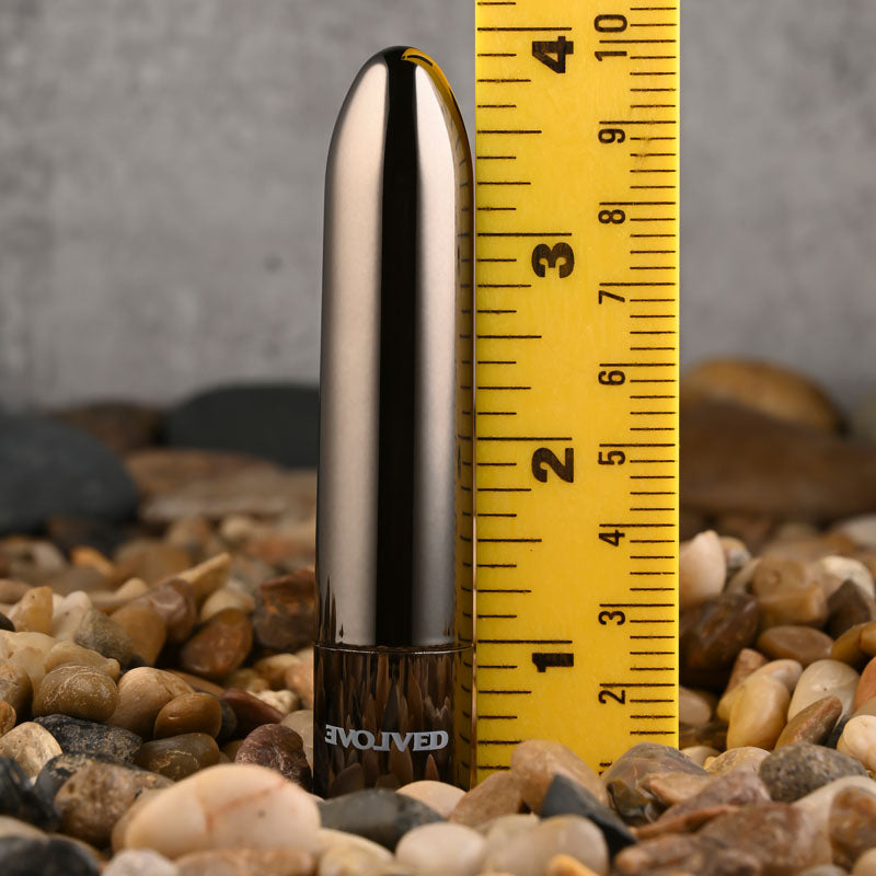 Evolved Real Simple Black Chrome 10 Cm Usb Rechargeable Bullet