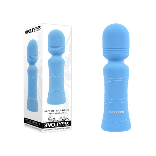 Evolved Out Of The Blue Blue 10.5 Cm Usb Rechargeable Mini Massager Wand