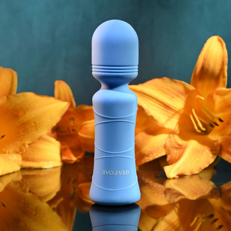Evolved Out Of The Blue Blue 10.5 Cm Usb Rechargeable Mini Massager Wand